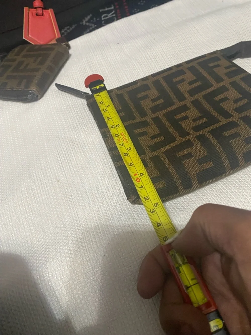 Fendi Brown Monogram Coin Pouch and Mini Pouch) Both Authentic. - Picture 13 of 15